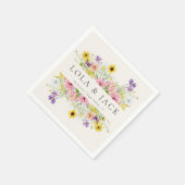 水彩ワイルドフラワーメドウ スタンダードカクテルナプキン (角)