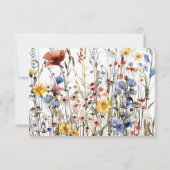 水彩ワイルドフラワーメドウ 出欠カード (裏面)