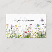 水彩ワイルドフラワーメドウ 名刺 (正面)