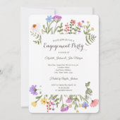 水彩ワイルドフラワーメドウ 招待状 (正面)