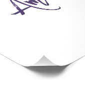 水彩ワイルドフラワーモノグラム ポスター (コーナー)