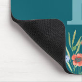 水彩ワイルドフラワーモノグラム マウスパッド (コーナー)