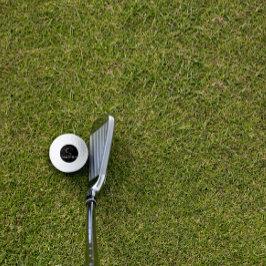 水彩ワイルドフラワーモノグラムS白赤黒 ゴルフボール