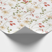 水彩ワイルドフラワーラッピング紙 ラッピングペーパー (角)