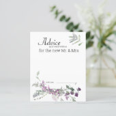 水彩ワイルドフラワーラベンダーフローラアドバイスカード (スタンド正面)