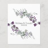 水彩ワイルドフラワーラベンダーフローラアドバイスカード (裏面)