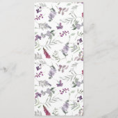 水彩ワイルドフラワーラベンダーフローラチェアサイン メニュー (裏面)