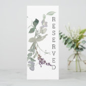 水彩ワイルドフラワーラベンダーフローラチェアサイン メニュー (スタンド正面)