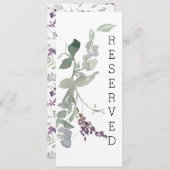 水彩ワイルドフラワーラベンダーフローラチェアサイン メニュー (正面/裏面)