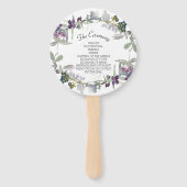 水彩ワイルドフラワーラベンダーフローラ ハンドファン (裏面)