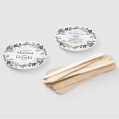 水彩ワイルドフラワーラベンダーフローラ ハンドファン (組立なし)