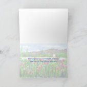 水彩ワイルドフラワーランドスケープハッピーバースデー カード (内部)