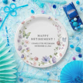 水彩ワイルドフラワーリタイアメントパーティー ペーパープレート (パーティー)