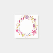 水彩ワイルドフラワーリース ポストイット (正面)