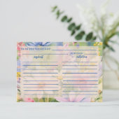 水彩ワイルドフラワーレシピエンクロージャカード エンクロージャーカード (スタンド正面)