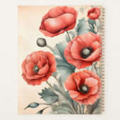 水彩ワイルドフラワーレッドポピー夏 プランナー手帳 (裏面)