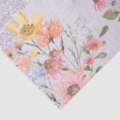 水彩ワイルドフラワーレースヴィンテージ鍵デコページ 薄葉紙 (詳細)