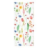 水彩ワイルドフラワー分割フレーム背の高いメニューカード ラックカード (裏面)