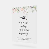 水彩ワイルドフラワー卒業透明サイン アクリルサイン (傾斜)