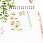 水彩ワイルドフラワー名前をカスタムするヴィンテージフローラ ノートパッド