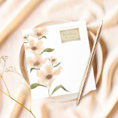 水彩ワイルドフラワー名前をカスタムするヴィンテージフローラ ノートパッド