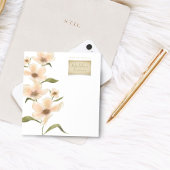 水彩ワイルドフラワー名前をカスタムするヴィンテージフローラ ノートパッド