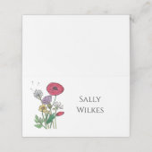 水彩ワイルドフラワー座席表 プレイスカード (外部開封)