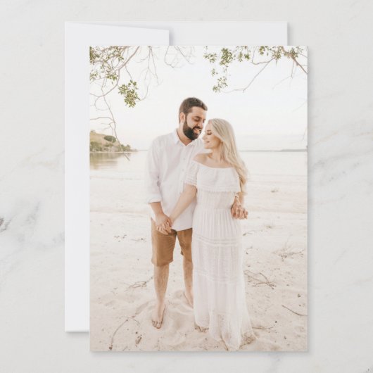 水彩ワイルドフラワー庭園の結婚式結婚ズ 招待状 (裏面)