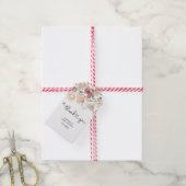 水彩ワイルドフラワー感謝していユラベル ギフトタグ (より糸付き)