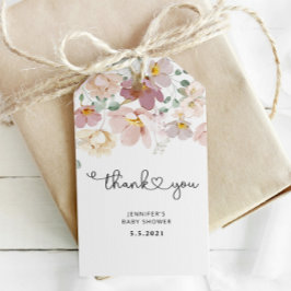 水彩ワイルドフラワー感謝していユラベル ギフトタグ