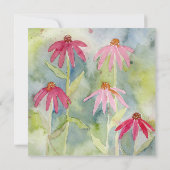 水彩ワイルドフラワー日付を保存 (裏面)