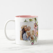 水彩ワイルドフラワー最高のフローラマザーズ ツートーンマグカップ (左)