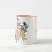 水彩ワイルドフラワー最高のフローラマザーズ ツートーンマグカップ (中央)