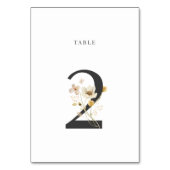 水彩ワイルドフラワー結婚のテーブル番号2 テーブルナンバー (正面)