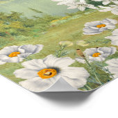 水彩ワイルドフラワー結婚の座席表 ポスター (角)