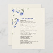 水彩ワイルドフラワー結婚のQR Cエンクロージャカード (正面/裏面)