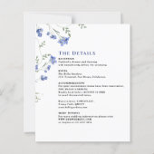 水彩ワイルドフラワー結婚のQR Cエンクロージャカード (正面)