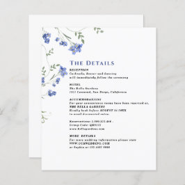 水彩ワイルドフラワー結婚のQR Cエンクロージャカード