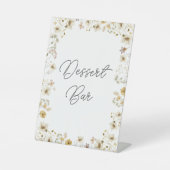 水彩ワイルドフラワー結婚ズデザートバー 台座サイン (正面)