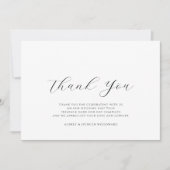水彩ワイルドフラワー結婚ズフラットサンキューカード サンキューカード (正面)