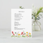 水彩ワイルドフラワー結婚ズ詳細 エンクロージャーカード (スタンド正面)
