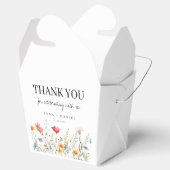 水彩ワイルドフラワー結婚式の引き出物ボックス フェイバーボックス (オープン)