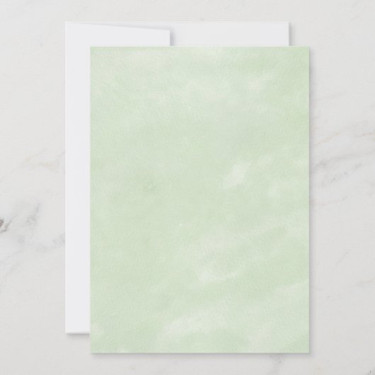 水彩ワイルドフラワー結婚式招待状 招待状 (裏面)