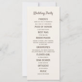 水彩ワイルドフラワー結婚式 プログラム (裏面)