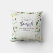 水彩ワイルドフラワー聖なる書物、 経典両面 クッション (正面)