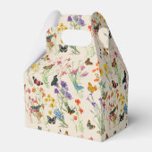 水彩ワイルドフラワー蝶ベビーシャワー フェイバーボックス (裏面サイド)