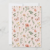 水彩ワイルドフラワー誕生日サンキューカード サンキューカード (裏面)