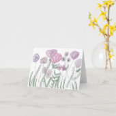 水彩ワイルドフラワー開花 カード (黄色い花)