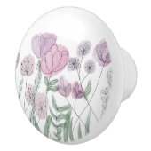 水彩ワイルドフラワー開花 セラミックノブ (右)