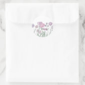 水彩ワイルドフラワー開花 ラウンドシール (バッグ)